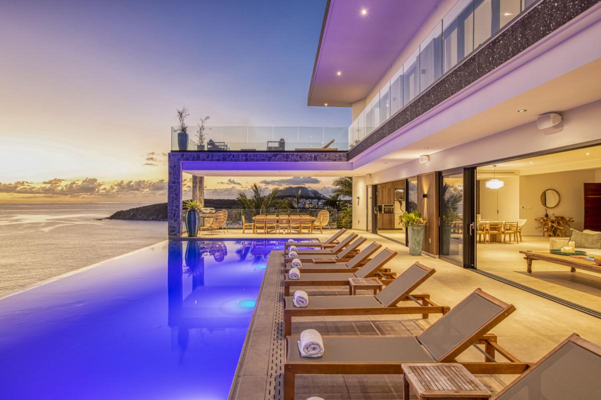 49_A louer villa 12 personnes Indigo Bay Saint Martin - Coucher du soleil